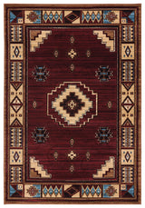 United Weavers Cottage Pelican Park Burgundy Rug - front view