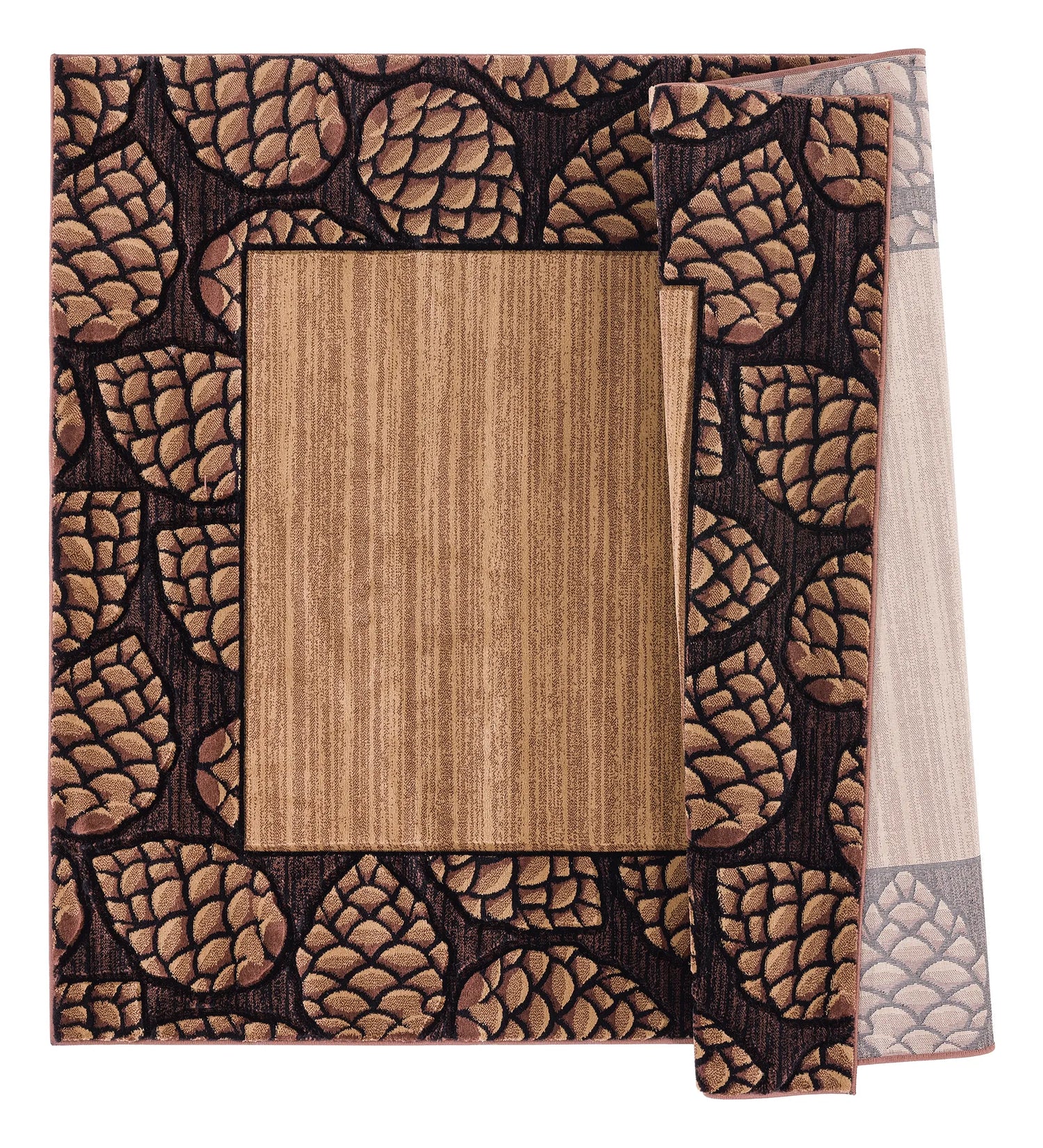 United Weavers Cottage Pine Border Beige Rug - backing detail
