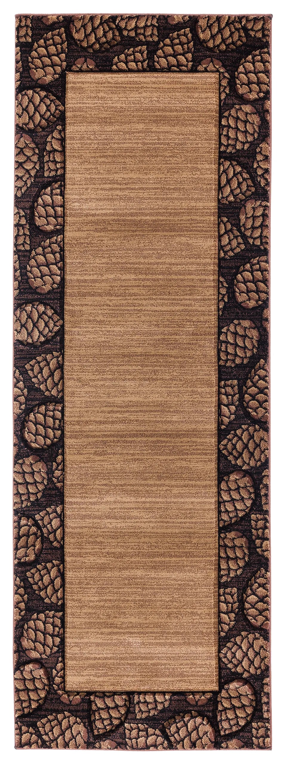 United Weavers Cottage Pine Border Beige Rug - runner front view
