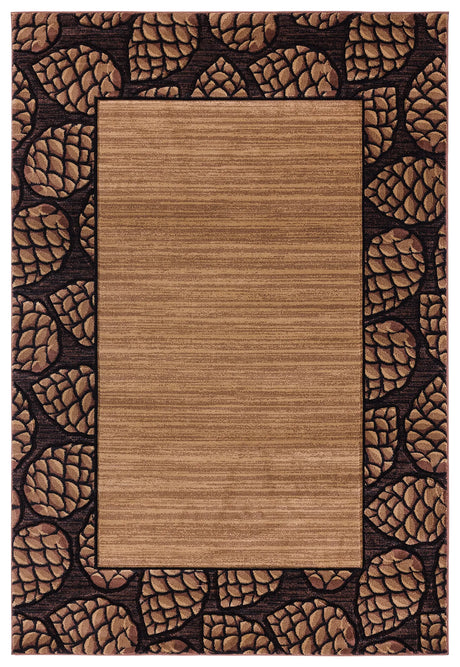 United Weavers Cottage Pine Border Beige Rug - front view