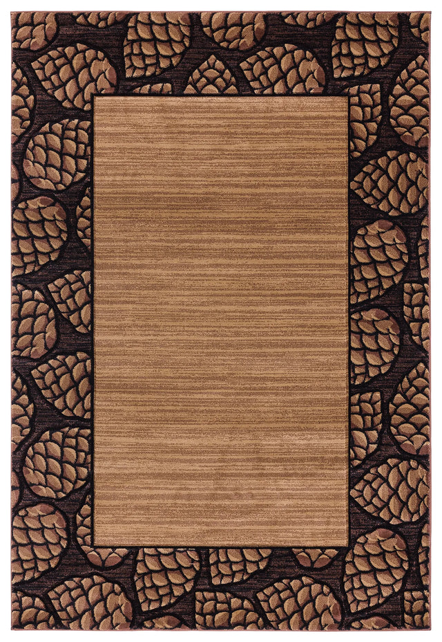 United Weavers Cottage Pine Border Beige Rug - front view