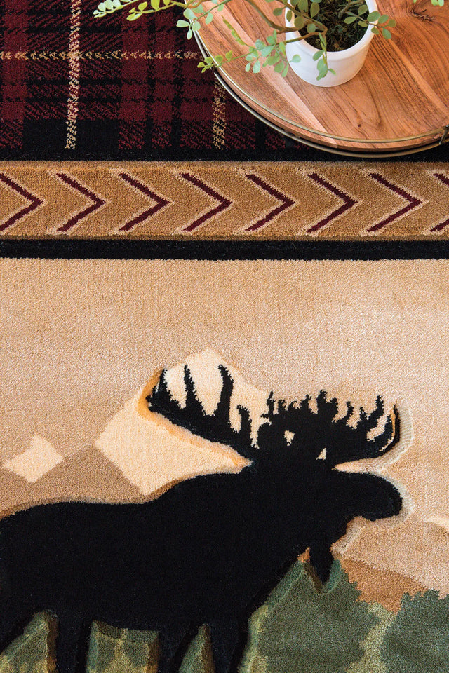 United Weavers Cottage Rose Hill Beige Rug - close-up detail