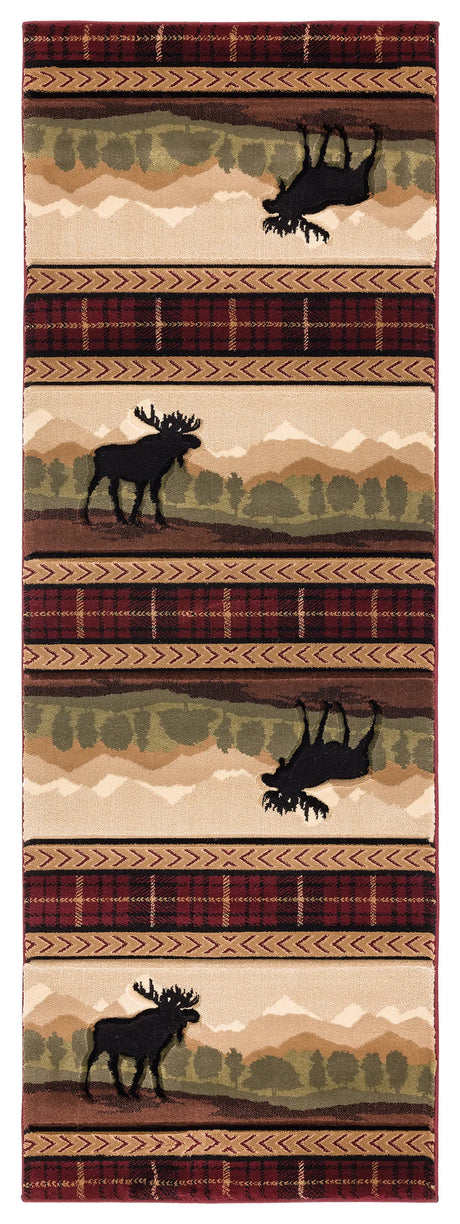 United Weavers Cottage Rose Hill Beige Rug - runner front view