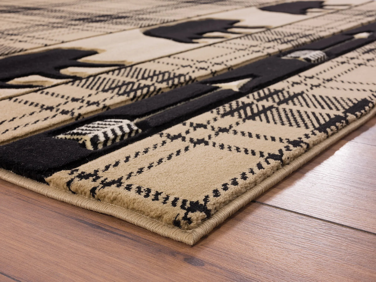 United Weavers Cottage Tartan Bear Beige Rug - second angle view
