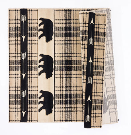 United Weavers Cottage Tartan Bear Beige Rug - backing detail