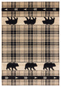 United Weavers Cottage Tartan Bear Beige Rug - front view