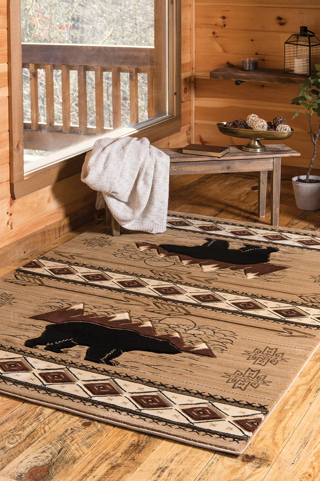 United Weavers Cottage Timberland Beige Rug - room scene
