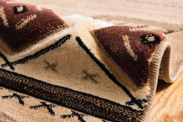 United Weavers Cottage Timberland Beige Rug - side close-up detail