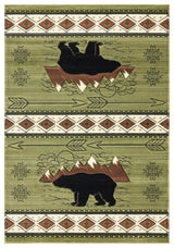 United Weavers Cottage Timberland Green Rug - front view