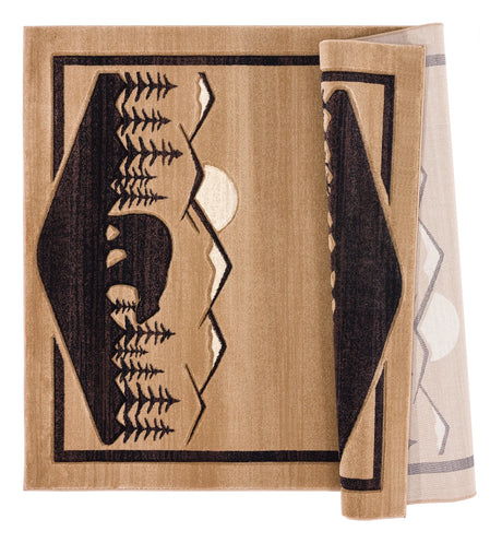 United Weavers Cottage Treetops Beige Rug - backing detail