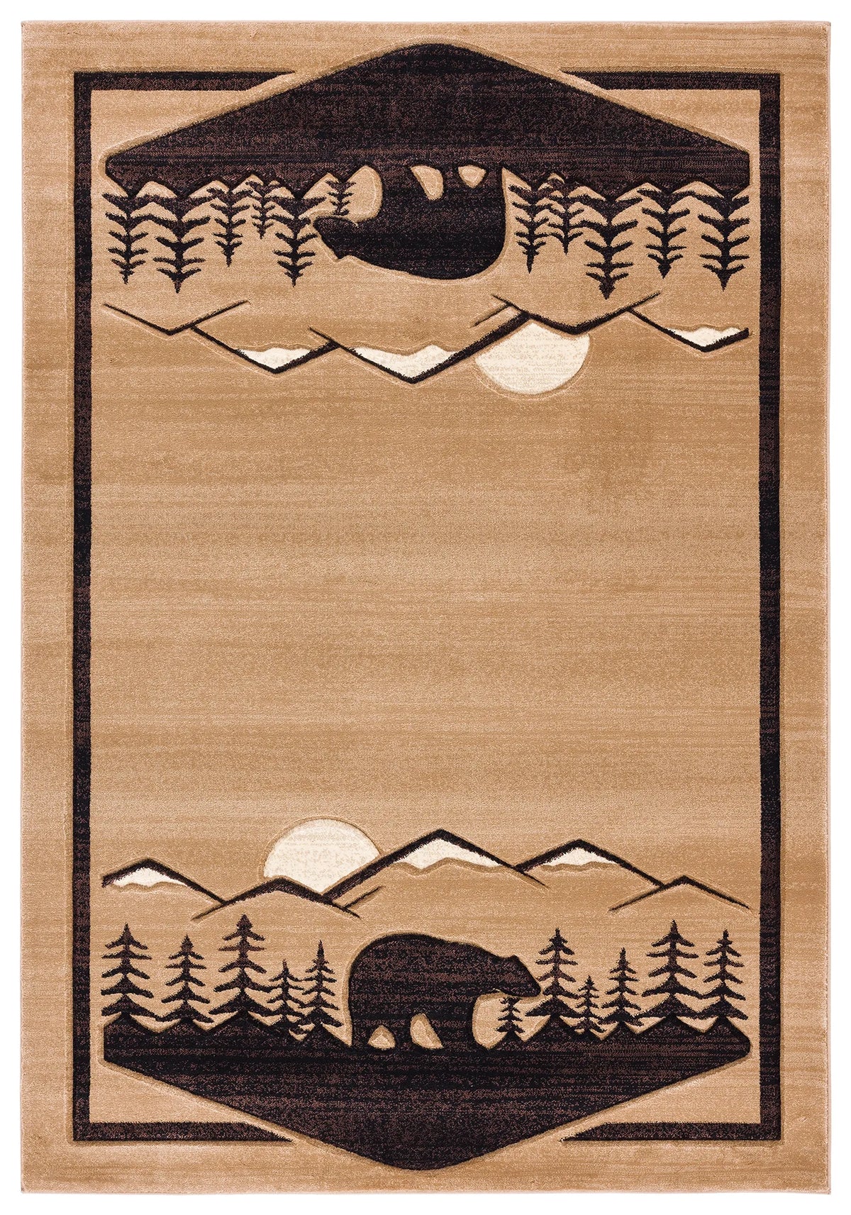 United Weavers Cottage Treetops Beige Rug - front view