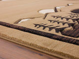 United Weavers Cottage Treetops Beige Rug - pile height detail