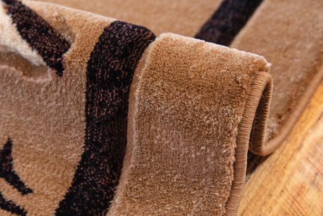 United Weavers Cottage Treetops Beige Rug - side close-up detail