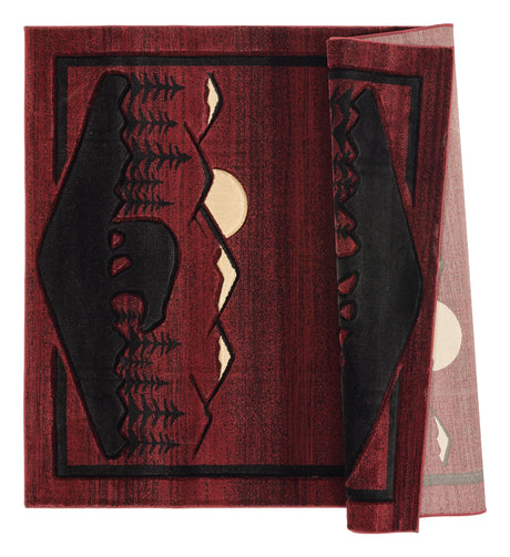 United Weavers Cottage Treetops Burgundy Rug - backing detail