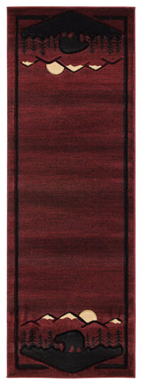 United Weavers Cottage Treetops Burgundy Rug - runner front view