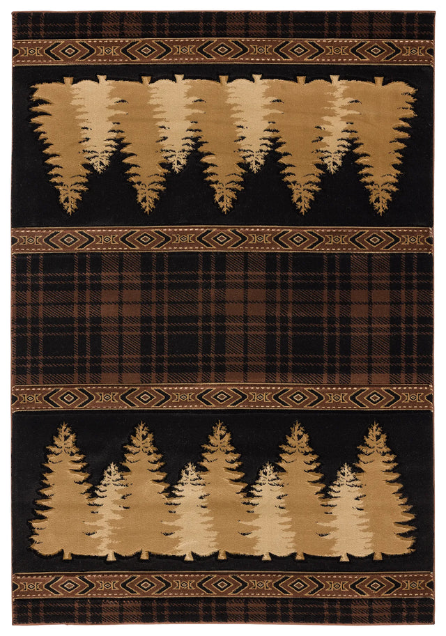 United Weavers Cottage Woodland Brown Rug - front view