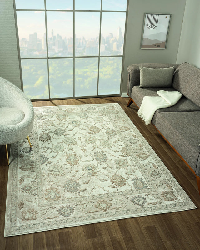 United Weavers Crockett Gem Beige Rug - runner room scene