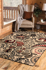 United Weavers Dallas Bandanna Ivory Rug - second room scene