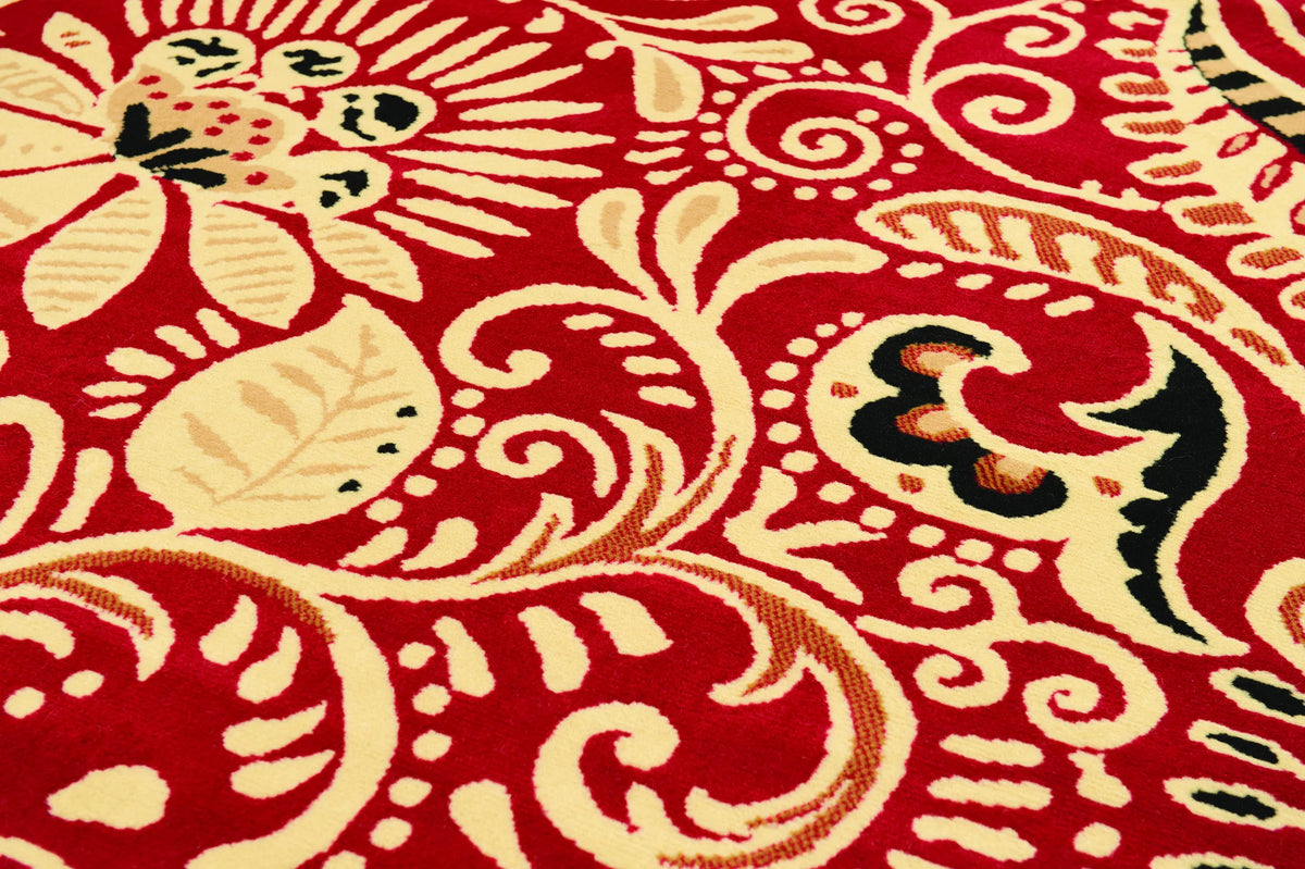 United Weavers Dallas Bandanna Red Rug - close-up detail