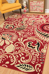 United Weavers Dallas Bandanna Red Rug - room scene