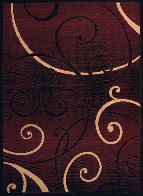 United Weavers Dallas Bangles Burgundy Rug - front view
