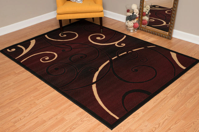 United Weavers Dallas Bangles Burgundy Rug - room scene