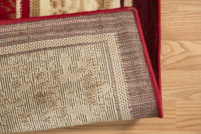 United Weavers Dallas Baroness Red Rug - backing detail