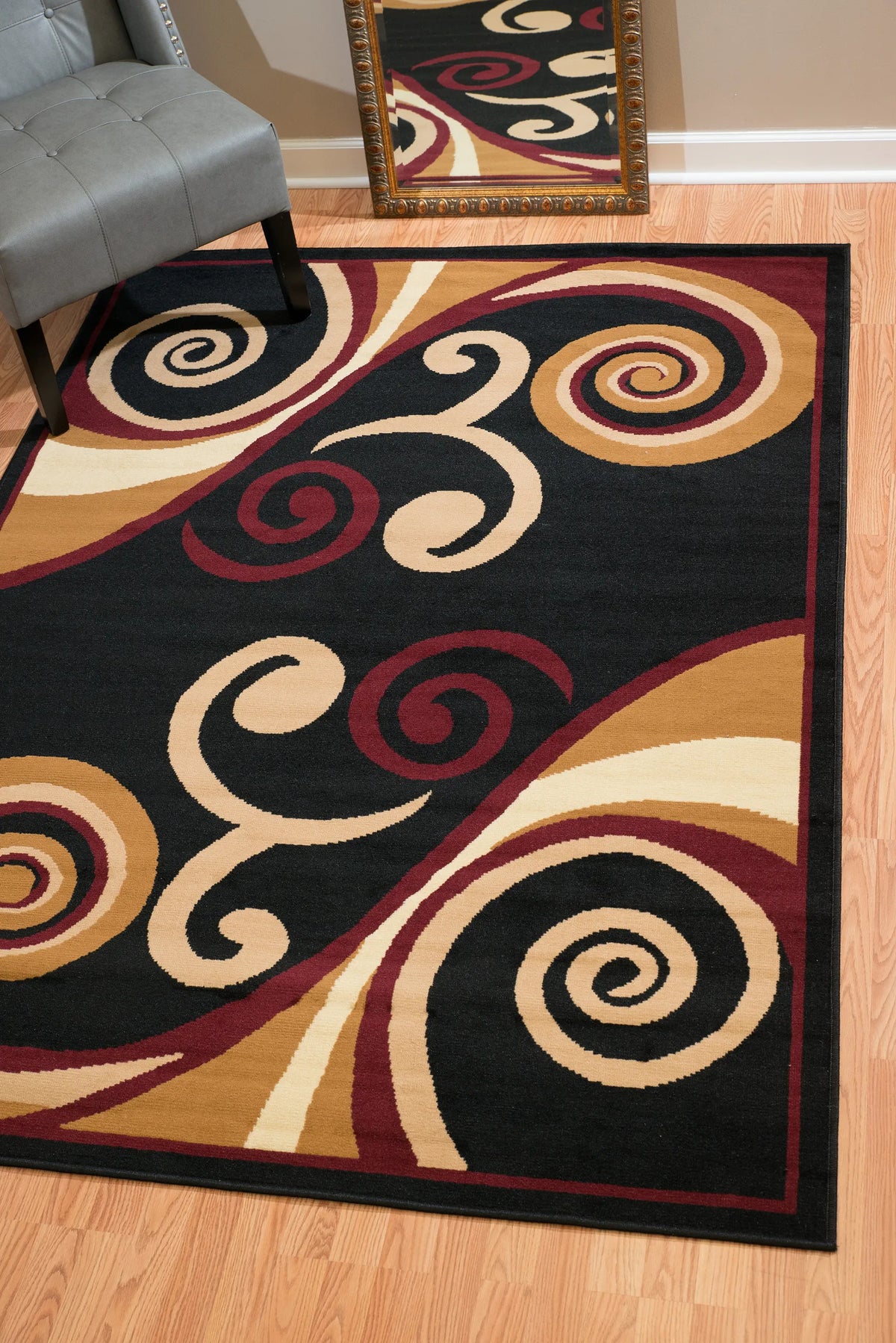 United Weavers Dallas Billow Burgundy Rug - room scene