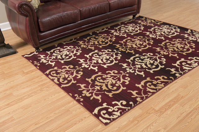 United Weavers Dallas Countess Burgundy Rug - room scene