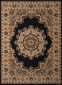 United Weavers Dallas Floral Kirman Black Rug - front view