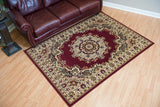 United Weavers Dallas Floral Kirman Burgundy Rug - room scene