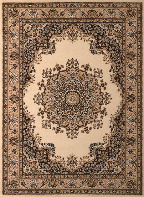 United Weavers Dallas Floral Kirman Ivory Rug - front view