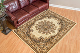 United Weavers Dallas Floral Kirman Ivory Rug - room scene