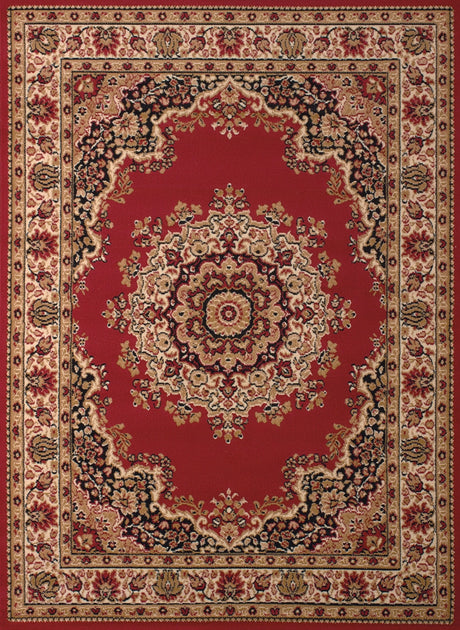United Weavers Dallas Floral Kirman Red Rug - front view