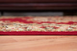 United Weavers Dallas Floral Kirman Red Rug - pile height detail