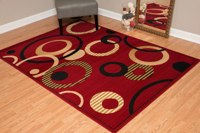 United Weavers Dallas Hip Hop Red Rug - room scene