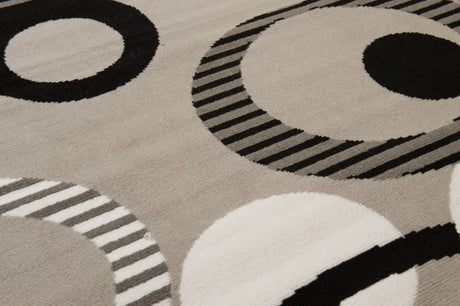 United Weavers Dallas Hip Hop Silver Rug - close-up detail