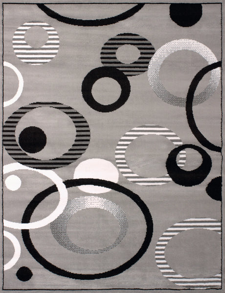 United Weavers Dallas Hip Hop Silver Rug - front view