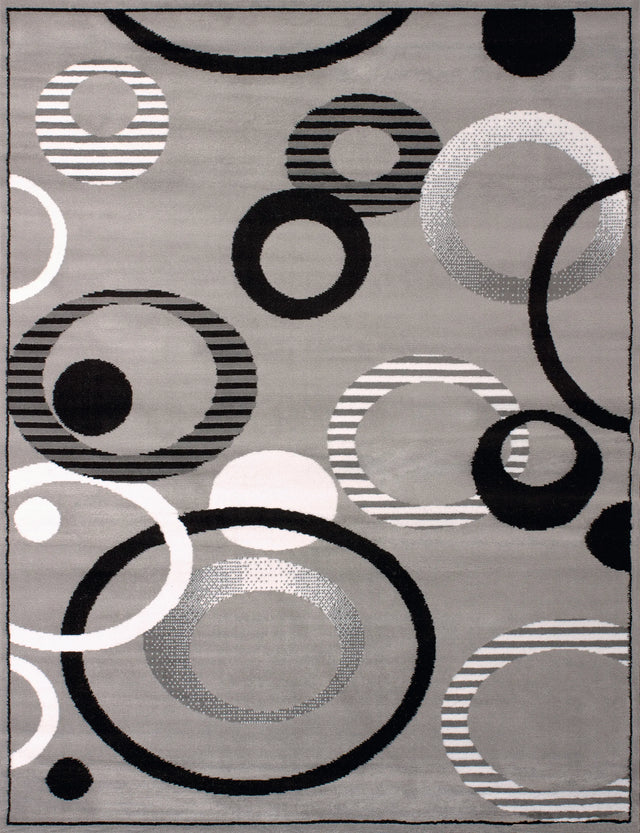 United Weavers Dallas Hip Hop Silver Rug - front view