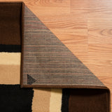 United Weavers Dallas Spaces Brown Rug - backing detail