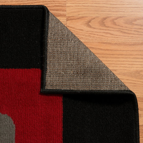 United Weavers Dallas Spaces Red Rug - backing detail