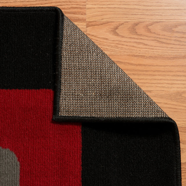 United Weavers Dallas Spaces Red Rug - backing detail
