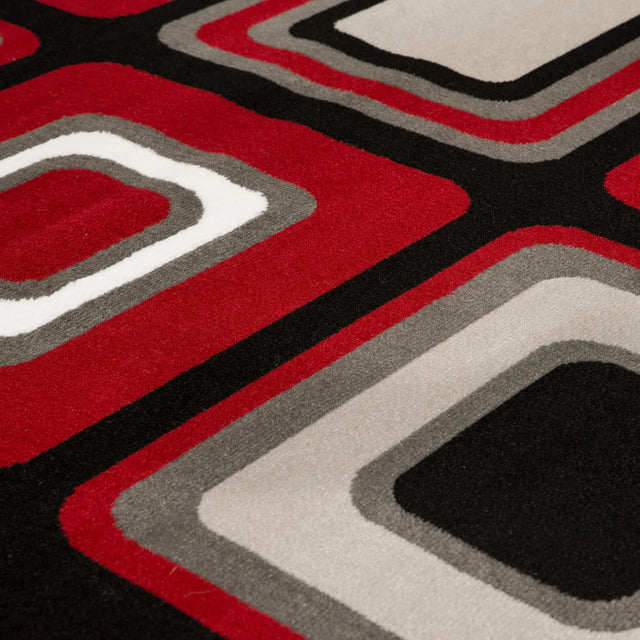 United Weavers Dallas Spaces Red Rug - close-up detail