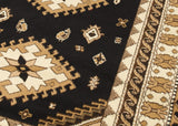 United Weavers Dallas Tres Black Rug - close-up detail