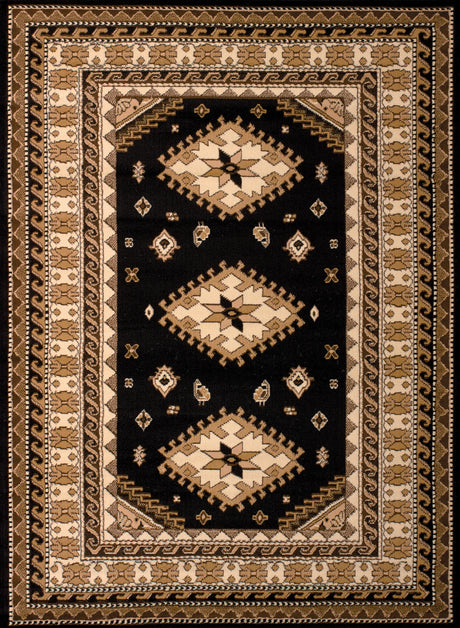United Weavers Dallas Tres Black Rug - front view