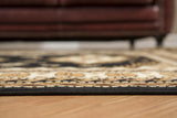United Weavers Dallas Tres Black Rug - pile height detail