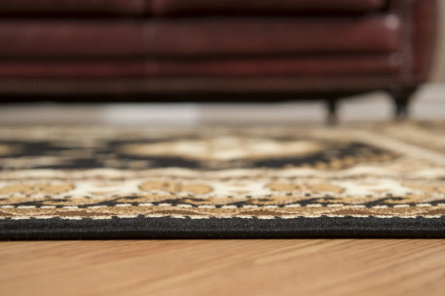 United Weavers Dallas Tres Black Rug - pile height detail