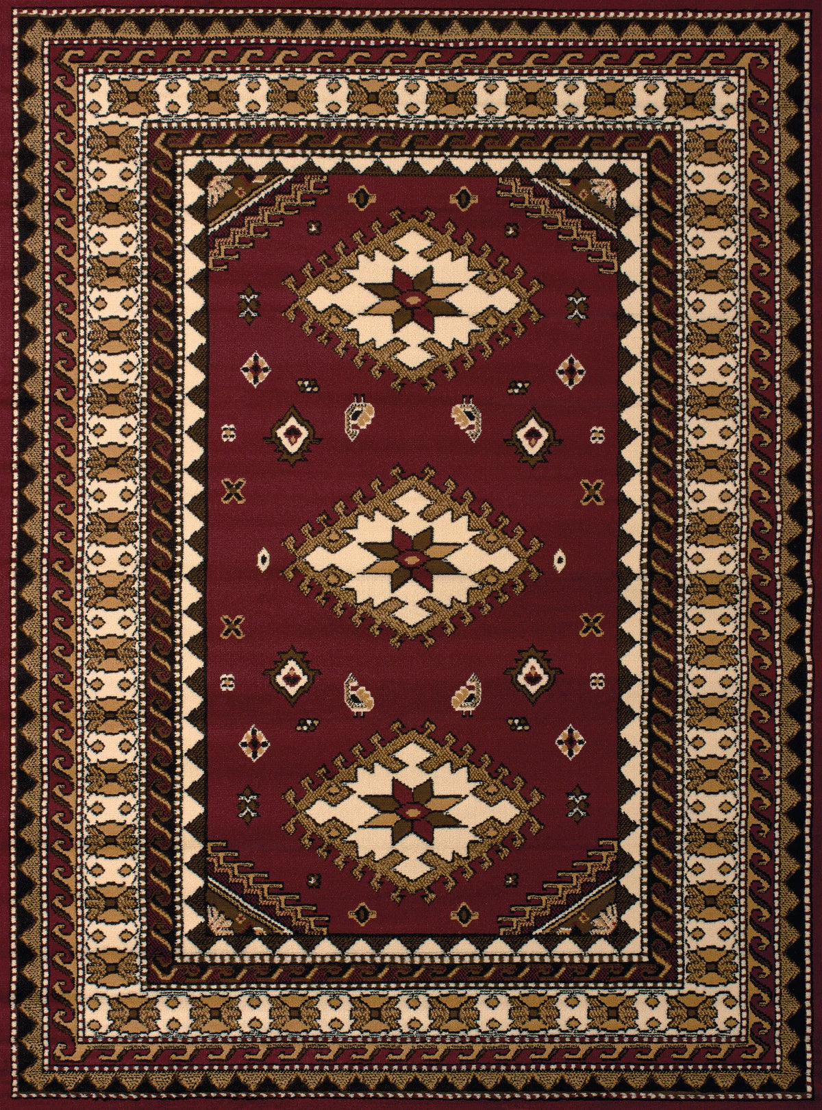 United Weavers Dallas Tres Burgundy Rug - front view