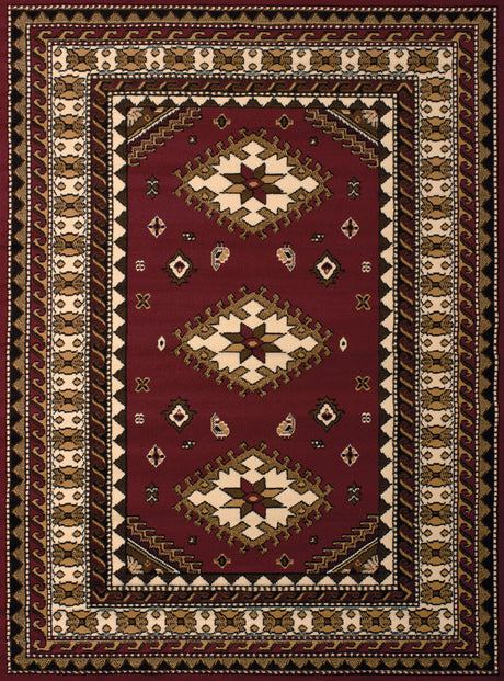 United Weavers Dallas Tres Burgundy Rug - front view
