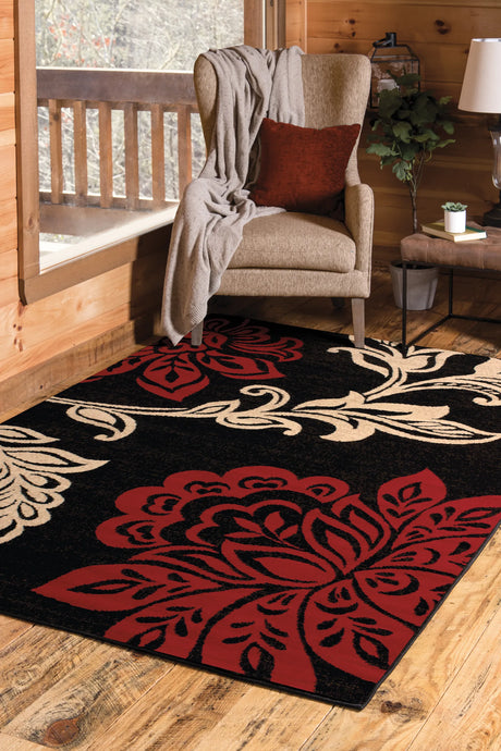 United Weavers Dallas Trouseau Red Rug - second room scene
